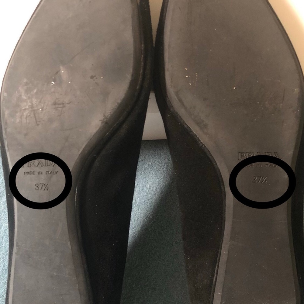 Prada Black Suede Flats 37.5 - Picture 11 of 11